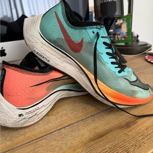 Nike ZoomX Running Shoes - Teal and Orange